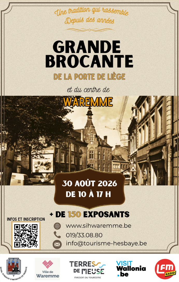 affiche brocante de la porte de Liège et du centre